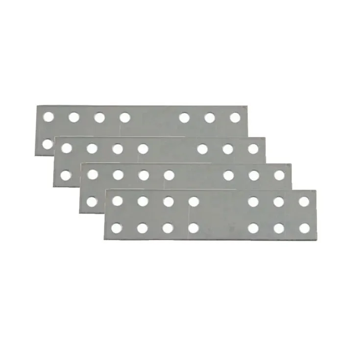 Placute metalice, tip I, pentru mobilier, zincat alb, 80 x 25 mm, set 4 bucati