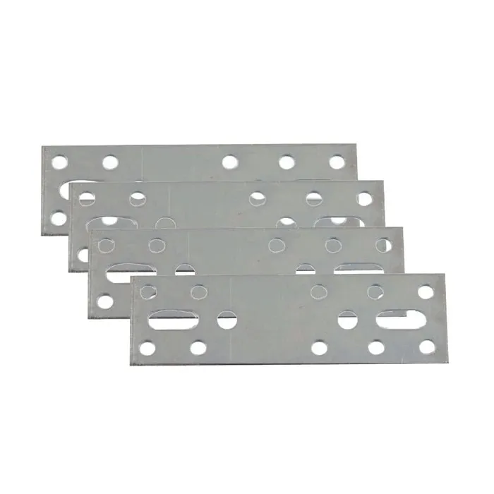 Placute metalice, tip I, pentru mobilier, zincat alb, 80 x 30 mm, set 4 bucati