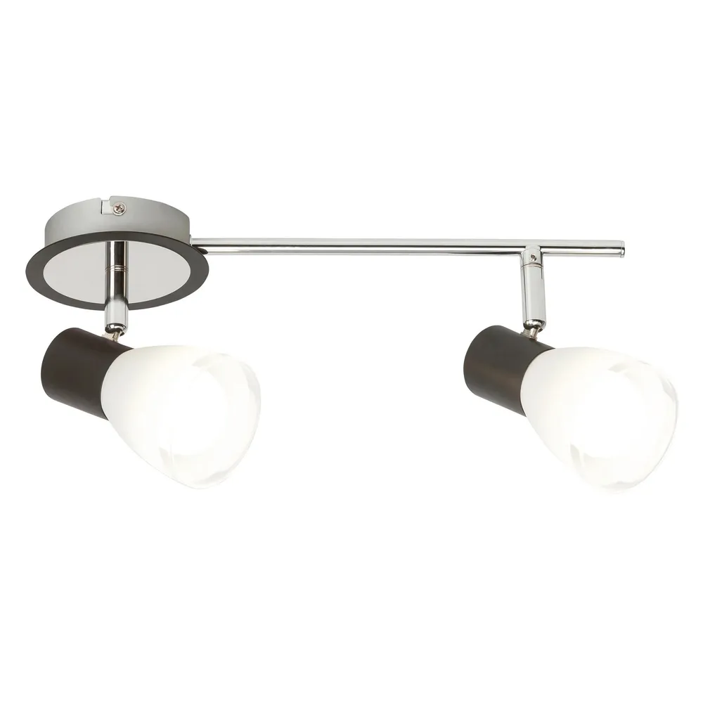 Plafoniera Ati 5977, 2 x E14, negru crom, clasic