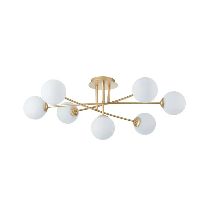 Plafoniera Helia KL100053, 7 x G9, auriu + alb opal, modern