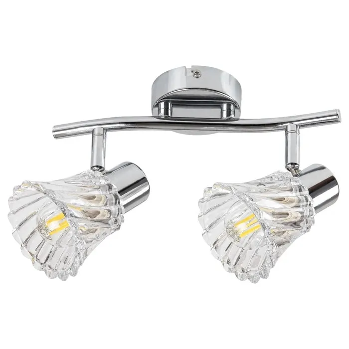 Plafoniera Hestia 5300, 2 x E14, crom + transparent, clasic