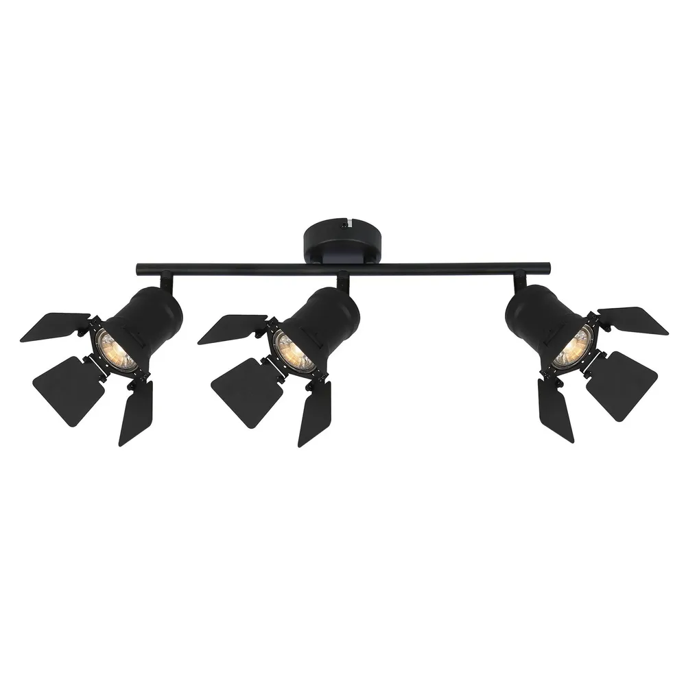 Plafoniera Hook KL163018, 3 x GU10, negru, industrial