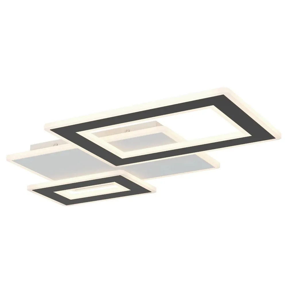 Plafoniera LED Area 01-4348, 40 W, 3800 lm, lumina calda / neutra / rece, alb + negru, modern