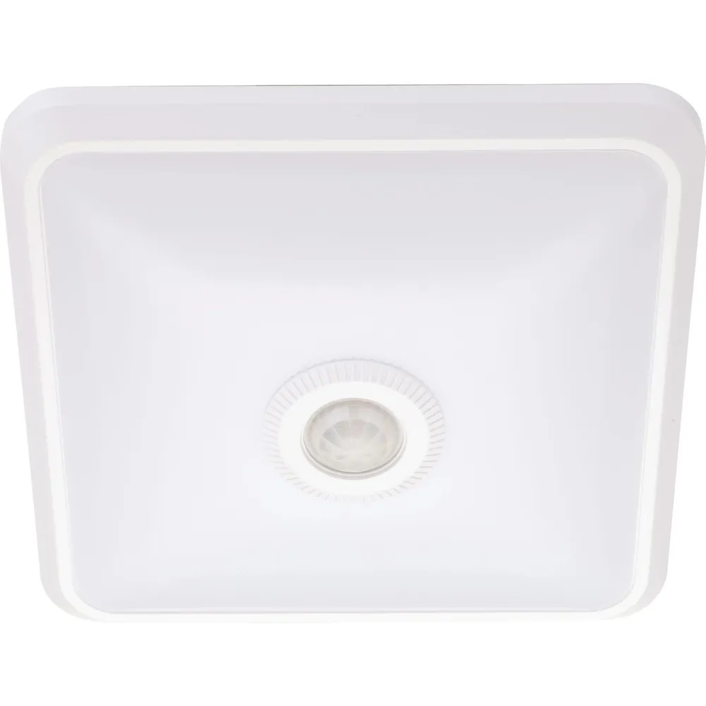 Plafoniera LED cu senzor Hepol, 20 W, 1800 lm, patrata, lumina rece 6500 K, IP20, modern