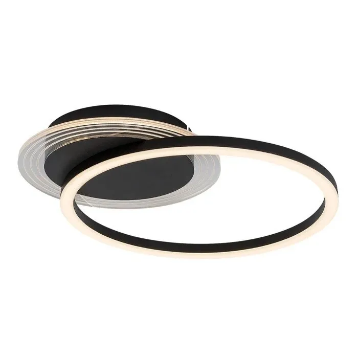 Plafoniera LED Kerstin 71368, 24 W, 1800 lm, lumina calda, alb + negru, modern