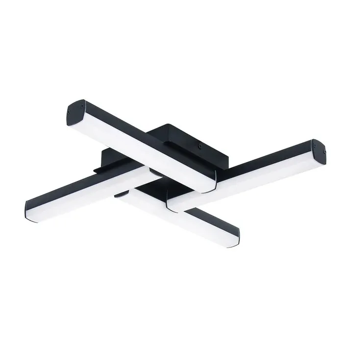 Plafoniera LED pentru baie Evan 2168, 19 W, 1850 lm, lumina neutra 4000K, IP44, alb + negru, modern