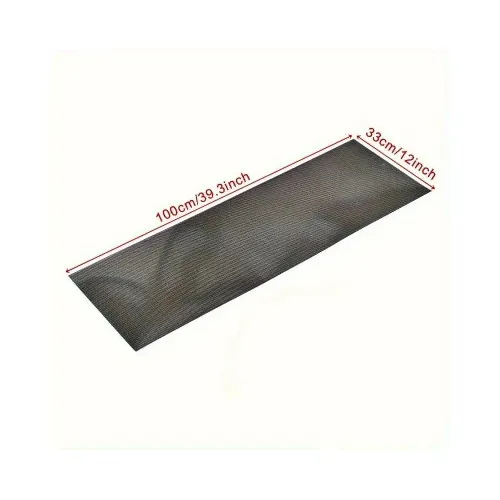 Plasa tuning argintie / crom metalica 100x33cm — imaginea 3