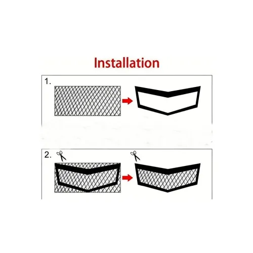 Plasa Tuning Neagra metalica 100x33cm — imaginea 5