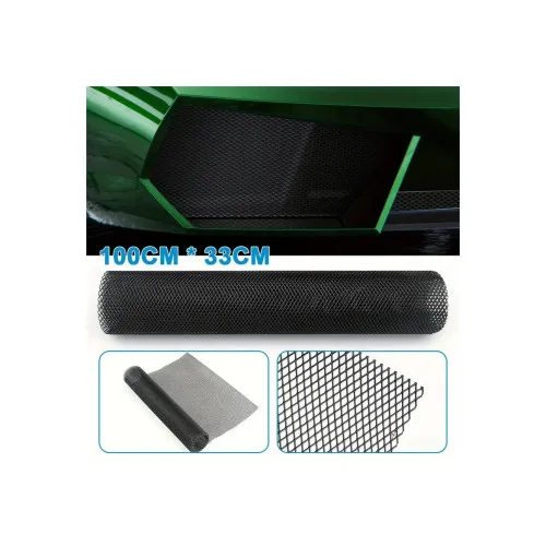 Plasa Tuning Neagra metalica 100x33cm — imaginea 4