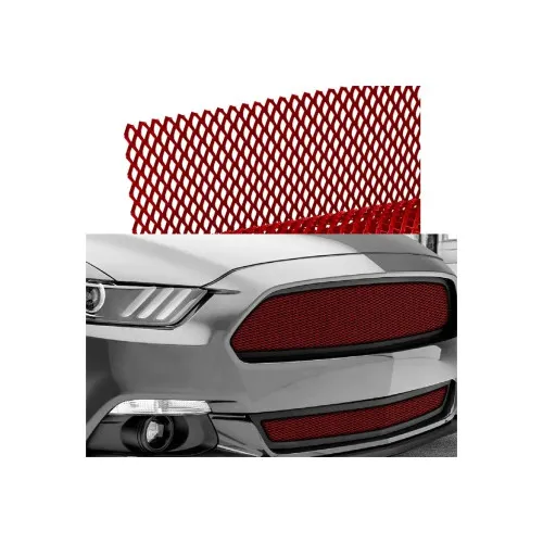 Plasa tuning rosie metalica 100x33cm — imaginea 2