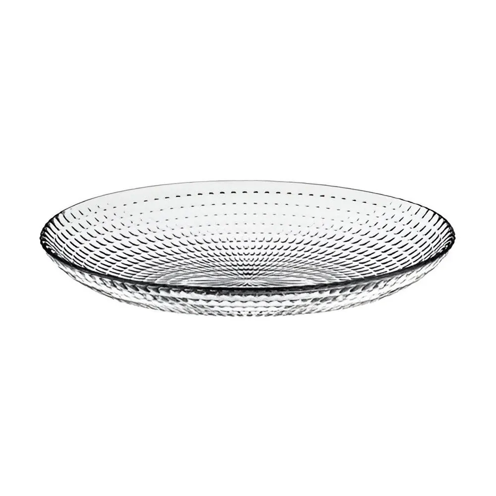 Platou 10486, forma rotunda, sticla, transparent, 33 cm