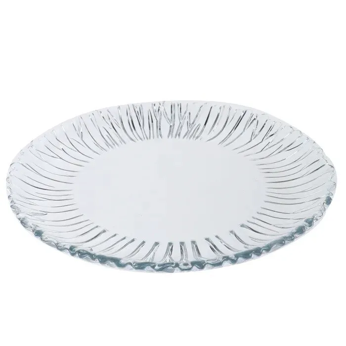 Platou Aurora 10499, forma rotunda, sticla, transparent