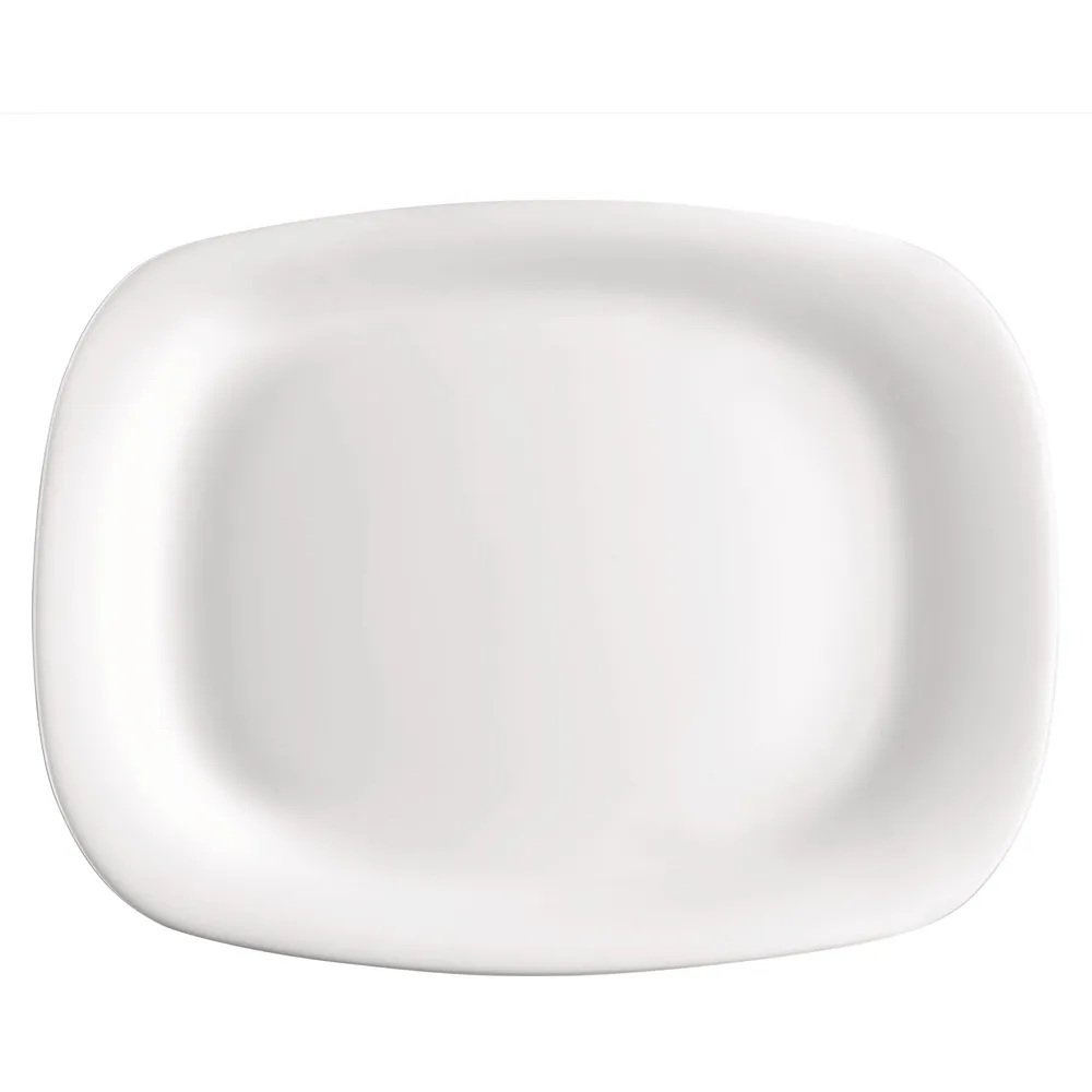 Platou Bormioli Parma, forma dreptunghiulara, opal, alb, 28 x 20 cm