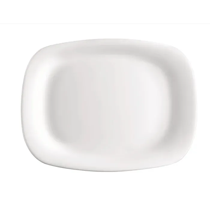 Platou Parma, forma dreptunghiulara, opal, alb, 34 x 24 cm