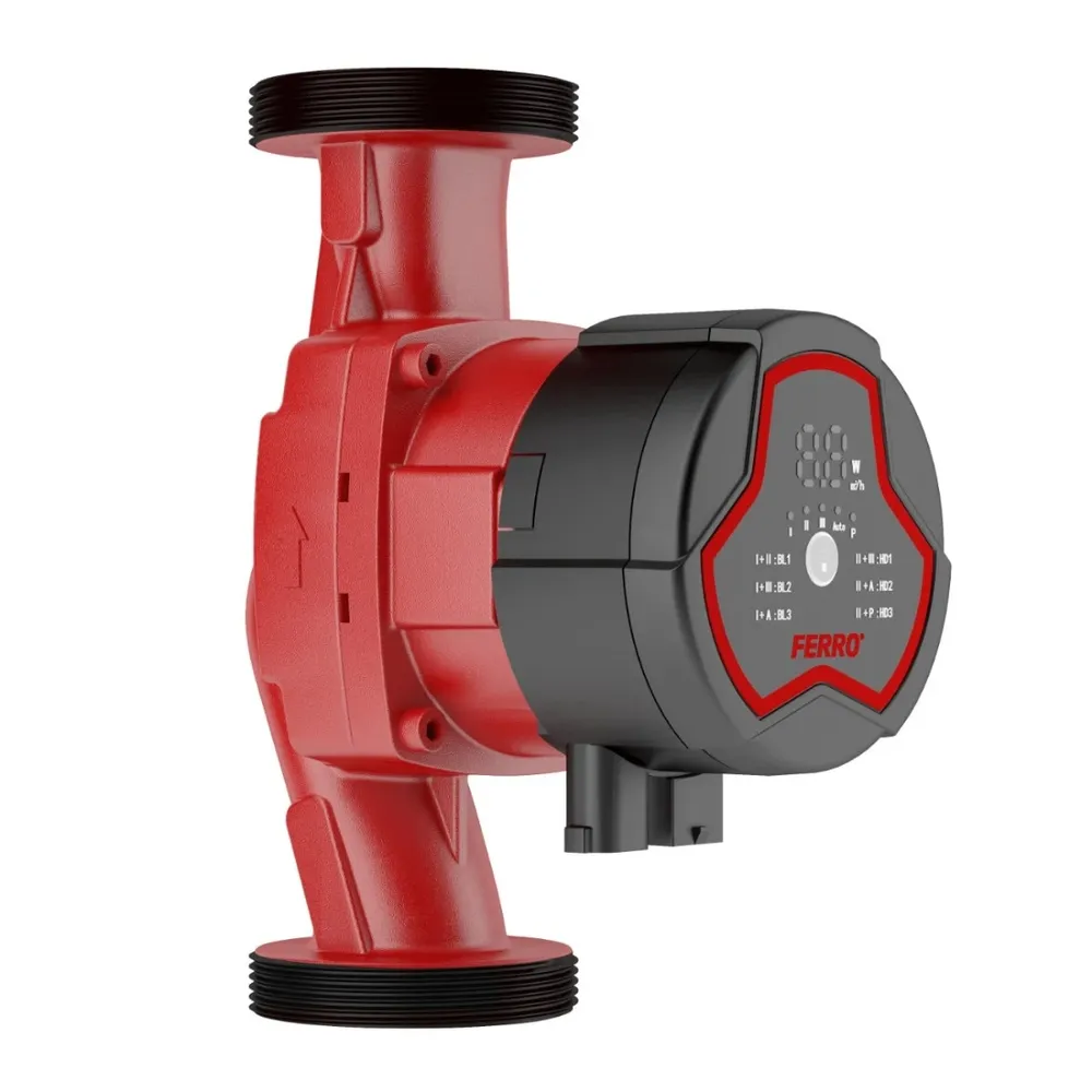Pompa de recirculare apa calda Ferro GPA III 25-7.5-180, 25 W, H max. 7.5 m, Q max. 3.8 mc/h, 180 mm, 230 V, 1 1/2"