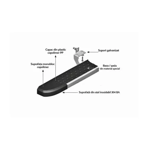 Praguri laterale auto negre aluminiu compatibile BMW X1 E84 2009-2015 +UB53 BRK01 — imaginea 4