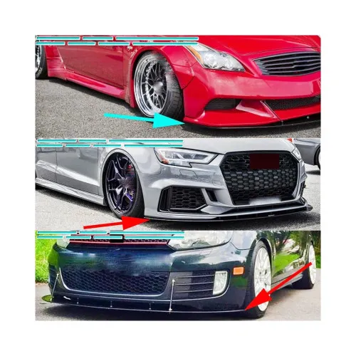Prelungire bara fata auto universala spoiler 185cm negru lucios 3 piese
