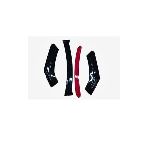 Prelungire bara fata universala spoiler auto negru lucios cu rosu 175 cm din ABS flexibil 4 piese — imaginea 7