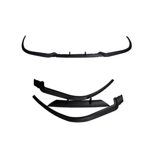 Prelungire bara fata universala spoiler auto negru mat 163 cm din ABS flexibil 3 piese — imaginea 2
