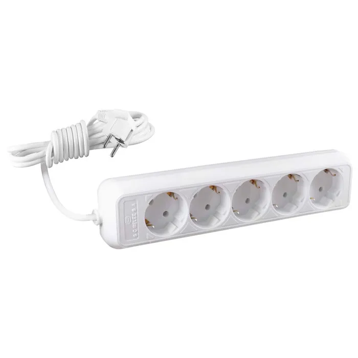 Prelungitor 036653, 5 prize, 5 m, 2500W, 3 x 1 mmp, contact de protectie