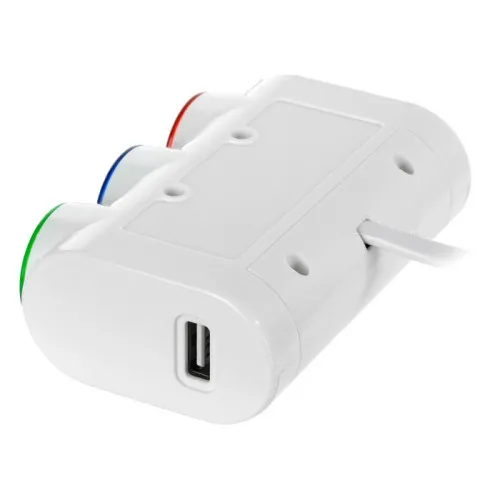 Prelungitor bricheta 3 cai si butoane cu 2USB — imaginea 2