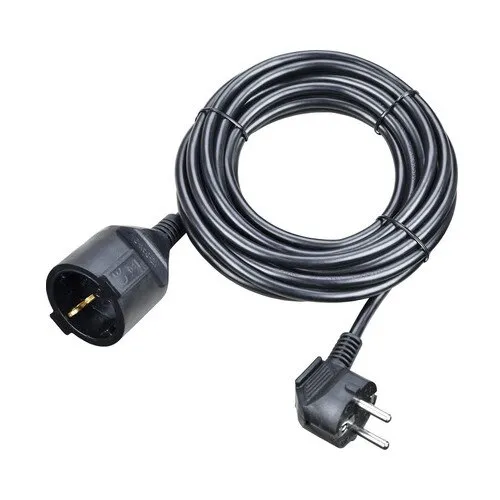 Prelungitor electric 5m 3500W negru, cablu din PVC