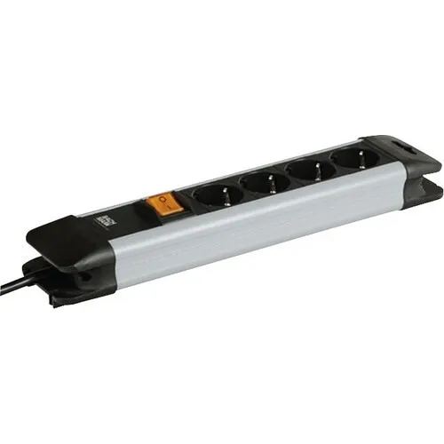 Prelungitor electric Bachmann Connectus 4 prize 2m 3680W gri, cu intrerupator