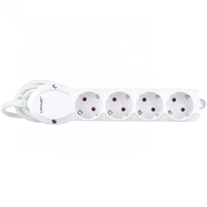 Prelungitor Lohuis 4 prize, 5 m, 3500W, 3 x 1.5 mmp, contact de protectie