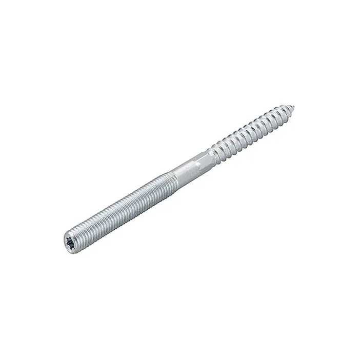 Prezon lemn / metal, din otel, zincat alb, 8 x 100 mm