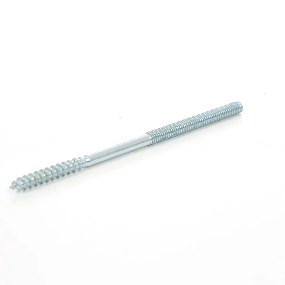 Prezon lemn / metal, din otel, zincat alb, M6 x 120 mm, L50/M50