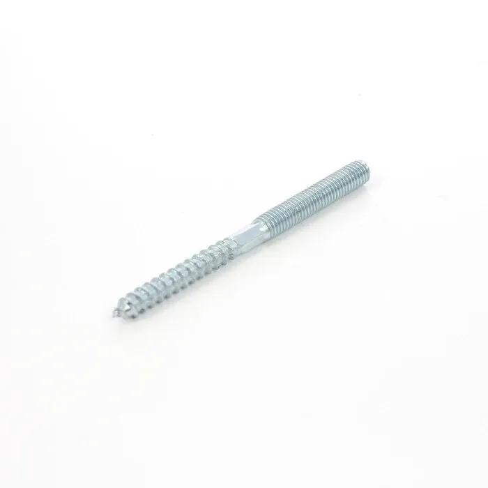 Prezon lemn / metal, din otel, zincat alb, M8 x 100 mm, L45/M40 - SW6