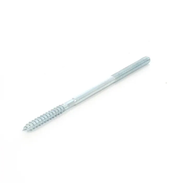 Prezon lemn / metal, din otel, zincat alb, M8 x 160 mm, L45/M50 - SW6