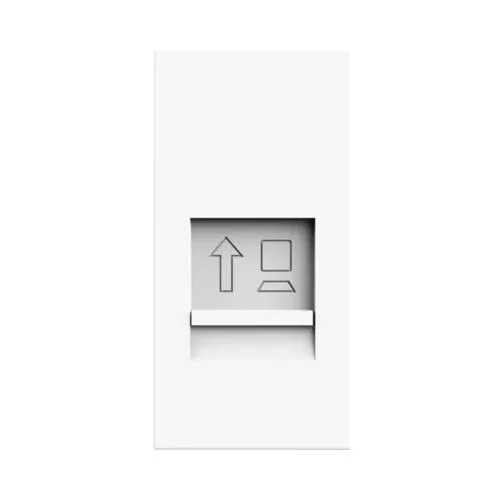 Priza date RJ45 simpla, 1 modul, alb, IP 20