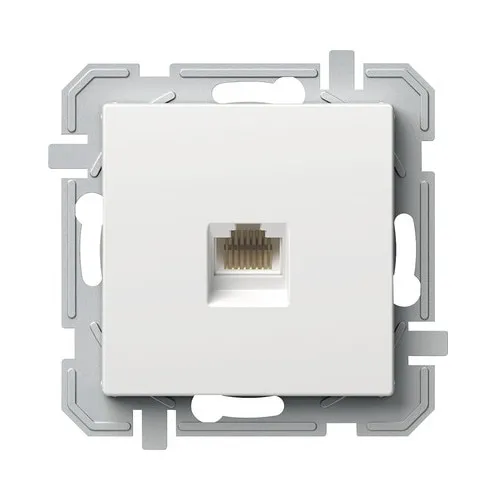 Priza date RJ45 simpla, incastrata, alb, 1 slot, IP 20
