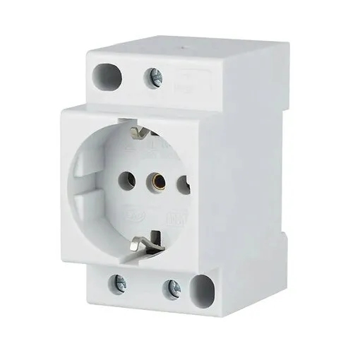 Priza simpla cu impamantare Eaton pentru tablou electric cu sina 16A 250V AC