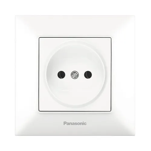 Priza simpla Panasonic Arkedia Slim, 2 poli, alb, include rama