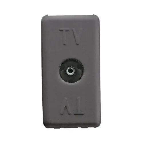 Priza TV de capat, 1 modul, negru, montare sub tencuiala, IP 20