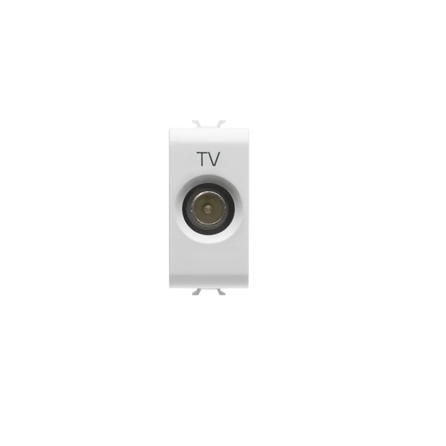 Priza TV de trecere Gewiss Chorus GW10362-1BL, modulara - 1 m, alba