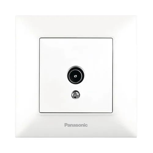 Priza TV Panasonic Arkedia Slim, alb, 1 priza, montare sub tencuiala