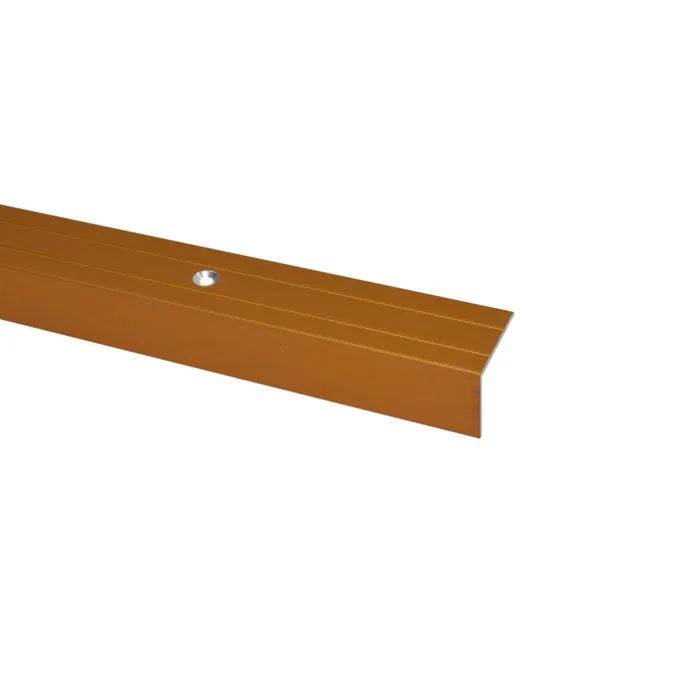 Profil aluminiu pentru treapta, cu surub, SET S45 auriu, 25 x 20 mm, 1 m
