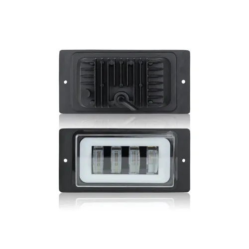 Proiectoare auto LED 15W 12-24V cu Angel Eyes DRL alb sau galben set 2 bucati — imaginea 2
