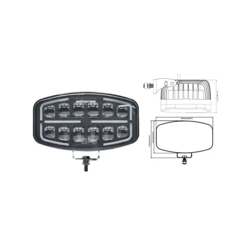 Proiector auto LED 75W 10-30V 2 faze cu DRL alb si portocaliu omologare E9 — imaginea 7