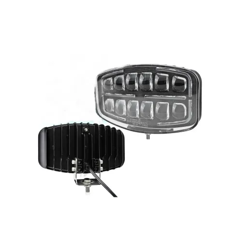 Proiector auto LED 75W 10-30V 2 faze cu DRL alb si portocaliu omologare E9 — imaginea 4