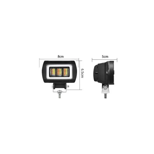Proiector LED 1000 lm 12V-24V Angel Eyes DRL alb lumina alba sau galbena — imaginea 2