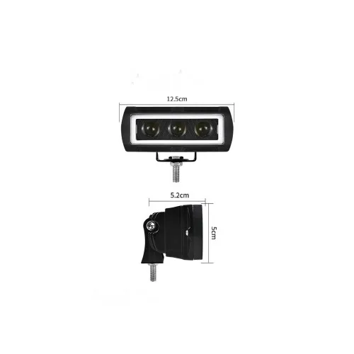 Proiector LED 16W 1000 lm 12V-24V Angel Eyes DRL alb lumina alba sau galbena — imaginea 5