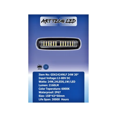 Proiector LED 24W 2160 lm 12V-24V Spot 30° alb portocaliu cu stroboscop — imaginea 2