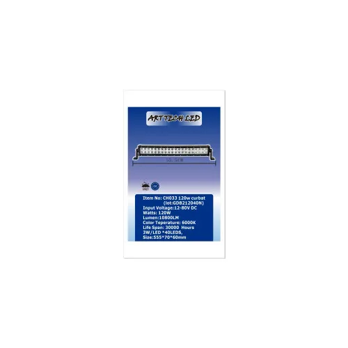 Proiector LED Bar curbat 120W 10800 lm 12-24V Combo 6000K — imaginea 3