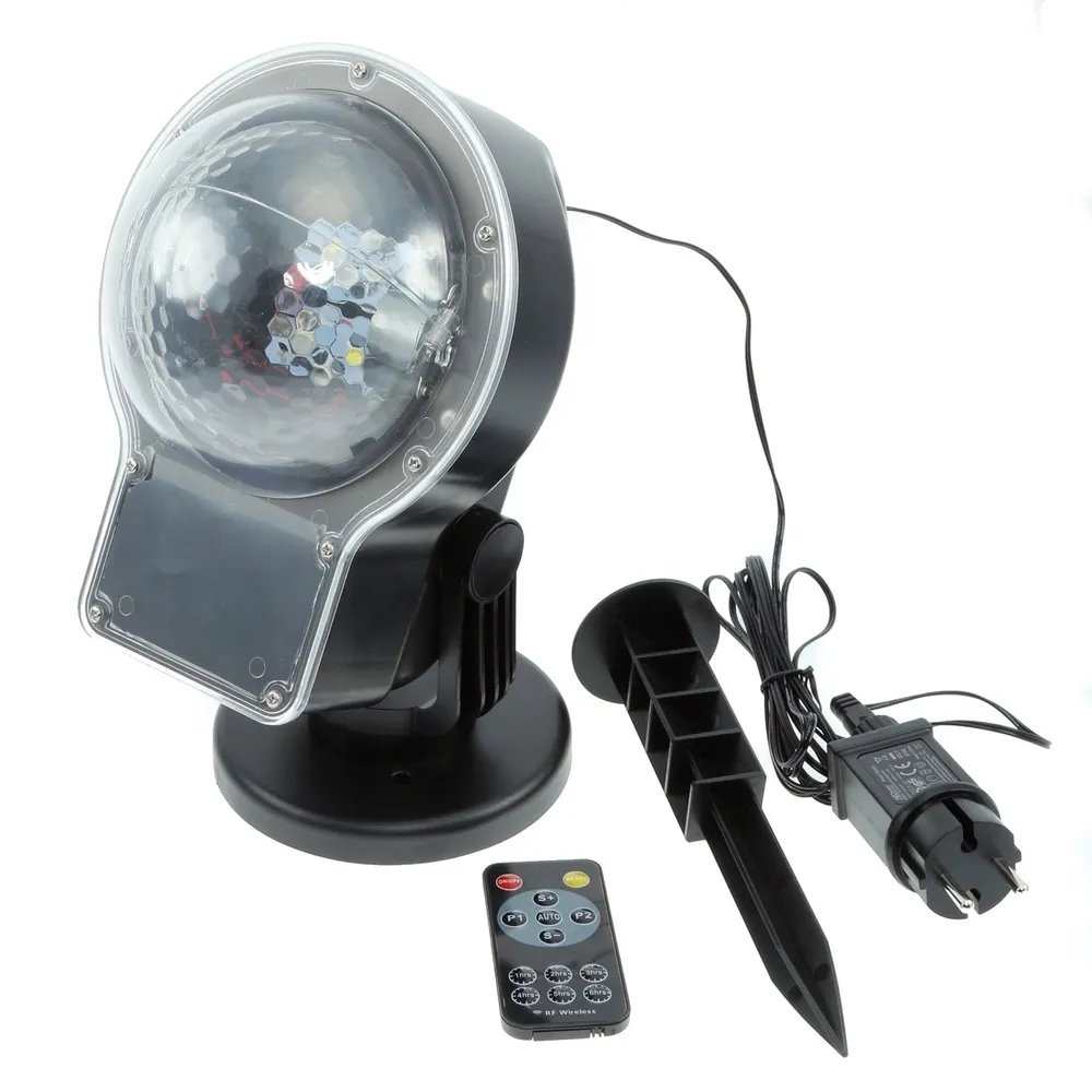 Proiector LED Craciun, exterior / interior, Hoff, ninsoare + RGB, cu telecomanda