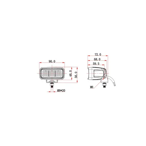 Proiector LED profesional 15W 1560 lm 12V-24V OSRAM Flood 60 grade — imaginea 4