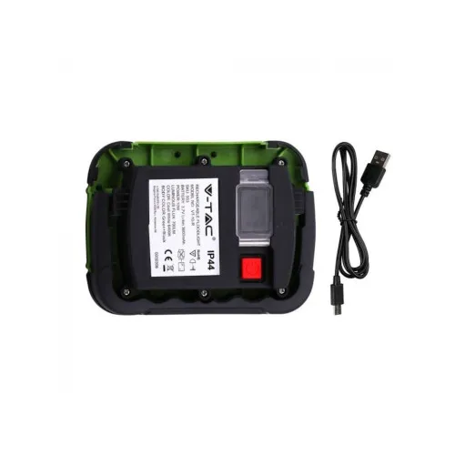 Proiector LED reincarcabil V-TAC 10W Samsung 700lm 4000K USB SOS IP44 — imaginea 3